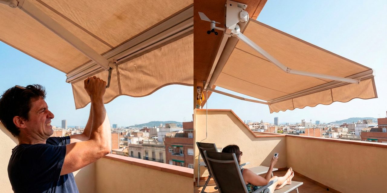 ¿Toldo manual vs automatico?